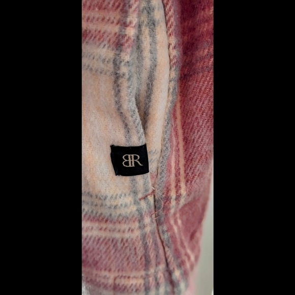 Banana Republic Pink and Cream Plaid Jacket/Shacket NWOT - Picture 6 of 8